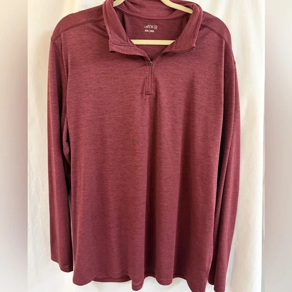 Men’s Maroon Quarter-Zip Pullover - Picture 1 of 3